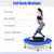 38 Inch Mini Folding Trampoline Portable Leisure Fitness Backboard-Blue - Color: Blue