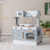 Double Sided Kids Pretend Kitchen Playset with 2-Seat Cafe-Gray - Color: Gray D681-TP10050GR