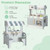 Double Sided Kids Pretend Kitchen Playset with 2-Seat Cafe-Gray - Color: Gray D681-TP10050GR