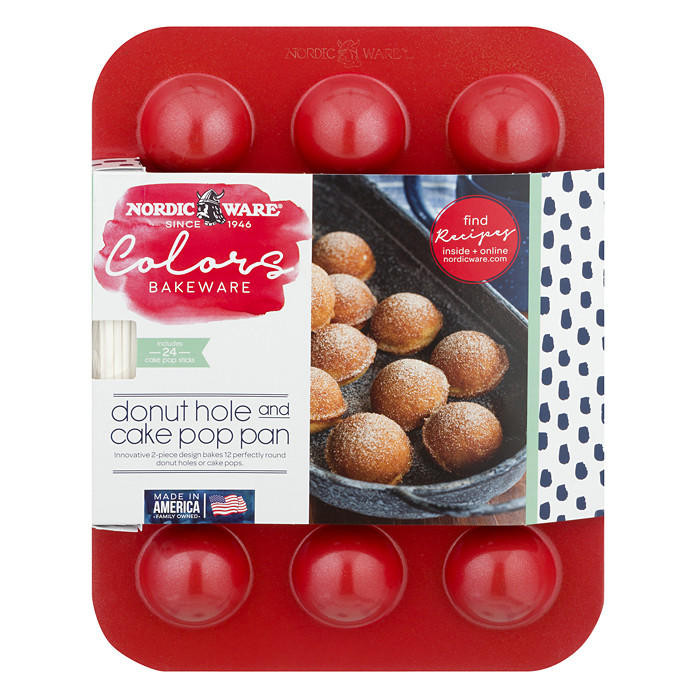 Donut Hole Cake Pop Pan 24 Sticks, Red The Gourmet Warehouse