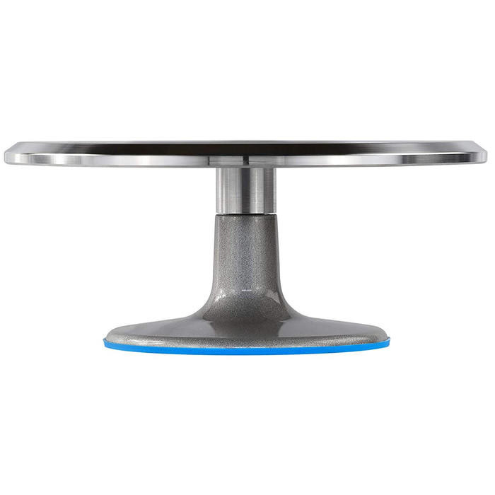 Revolving Cake Decorating Stand Aluminum, 12in The Gourmet Warehouse