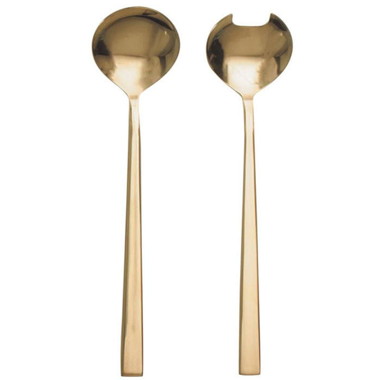 Salad Servers - Gold Finish, Set of 2