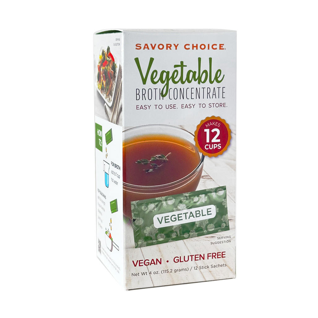 Vegetable Broth Concentrate, 12 Stick Sachets - The Gourmet Warehouse