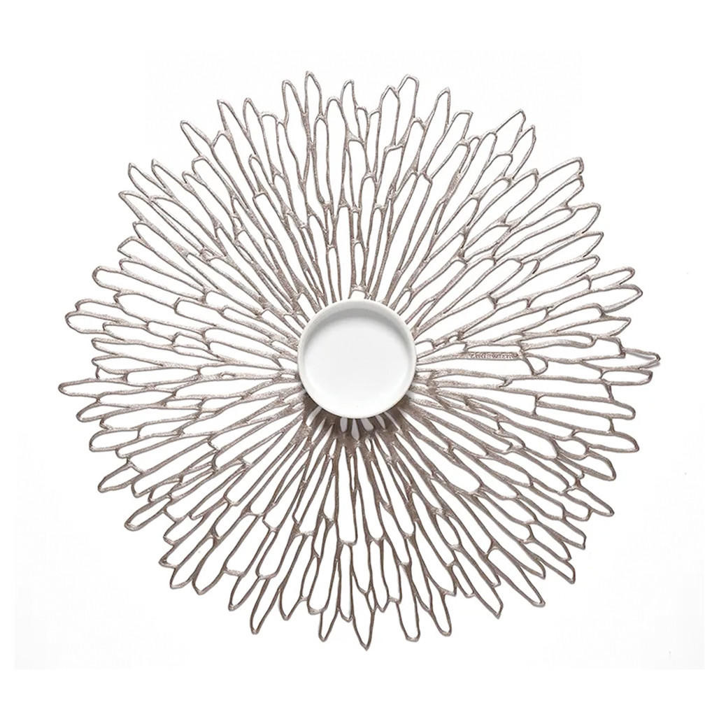 Bloom Placemat Round Gunmetal, 15.2 x 15.7in The Gourmet Warehouse