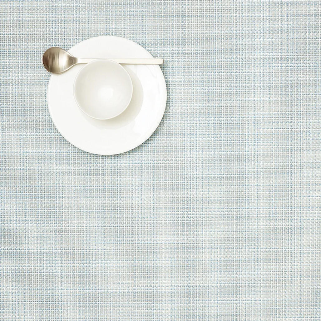 Mini Basketweave Placemat Rectangle Sky, 14 x 19in The Gourmet