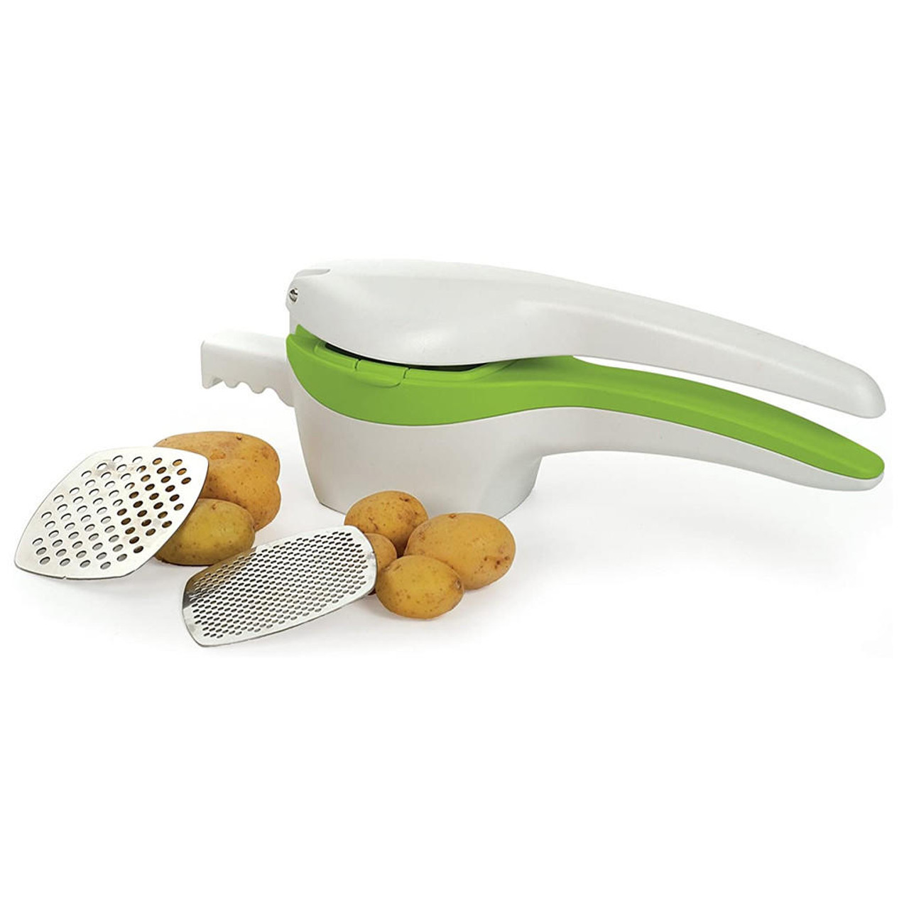 Potato Ricer with Two Blades White+Green The Gourmet Warehouse