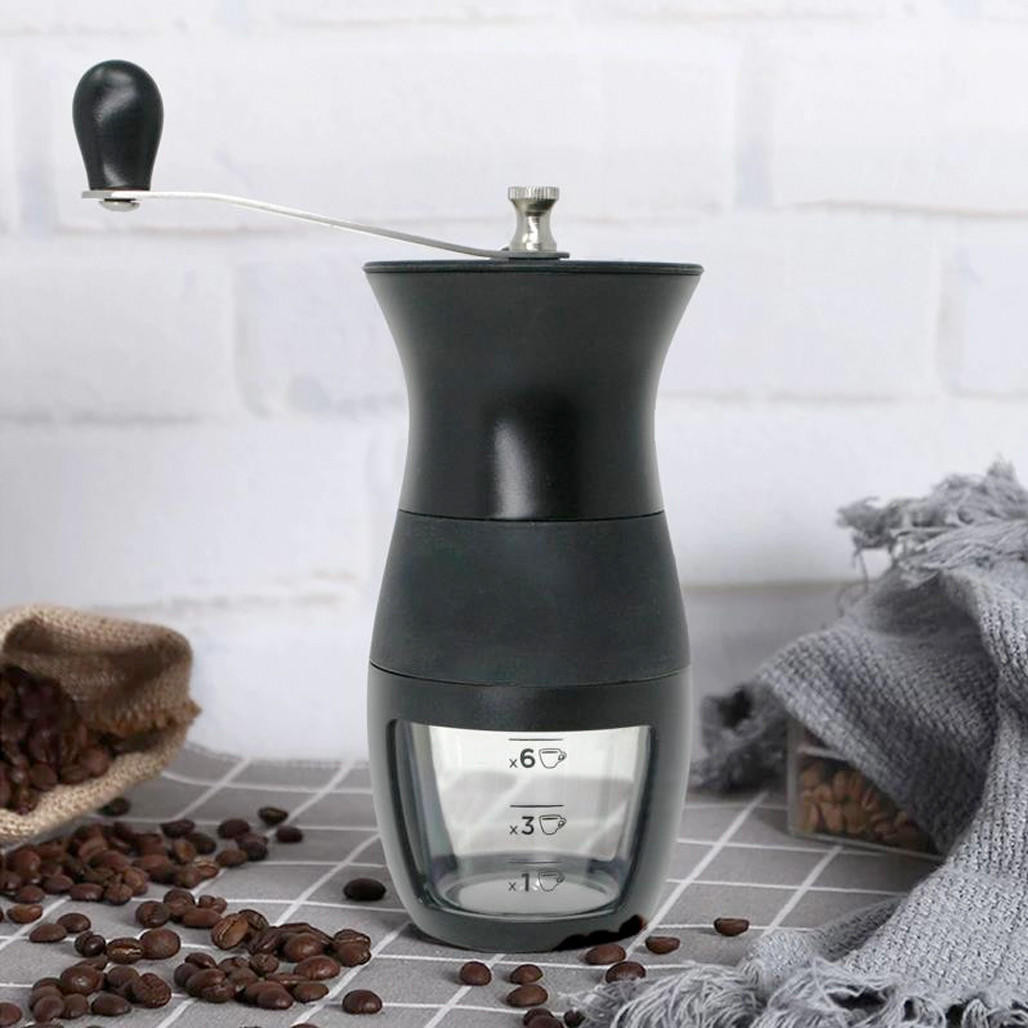 Manual Adjustable Coffee Grinder, Black The Gourmet Warehouse