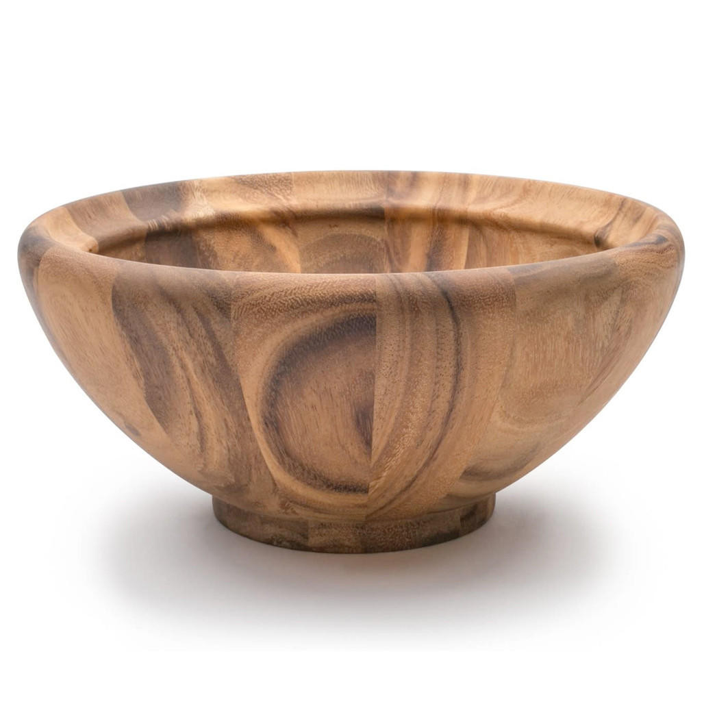 Salad Bowl Large - Acacia Wood, 12 x 5.5-in - The Gourmet Warehouse