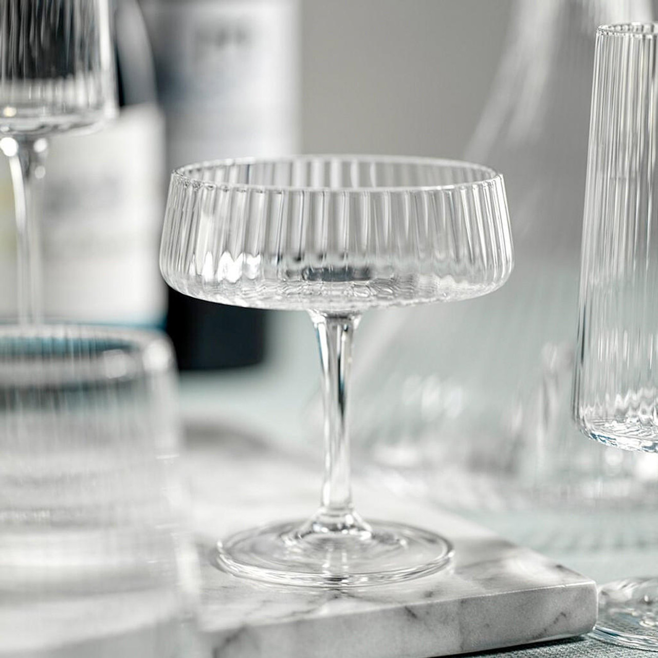 Fluted Textured Martini Glass Bandol Collection The Gourmet Warehouse 7490