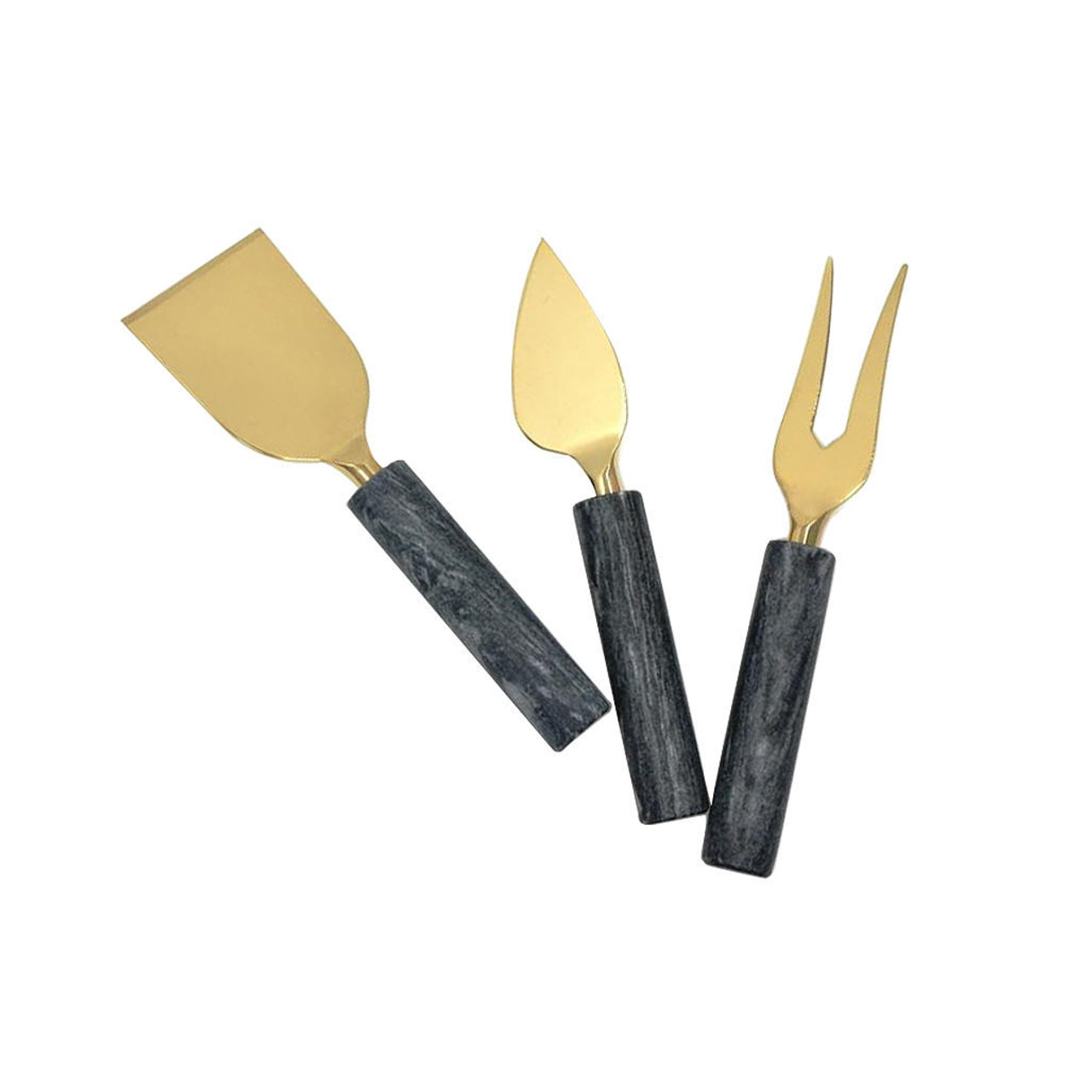 Black and Gold Design Cheese Knives Set of 4 – CoCo B. Kitchen & Home