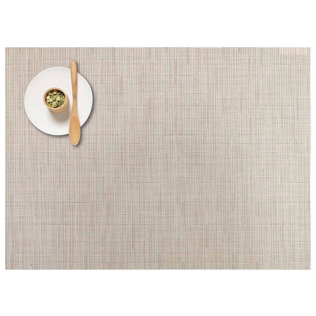 K*様 CHILEWICH36x49BASKET WEAVE　Bamboo_Du Bamboo Placemat Rectangle - Chino, 14 x 19-in - The Gourmet Warehouse