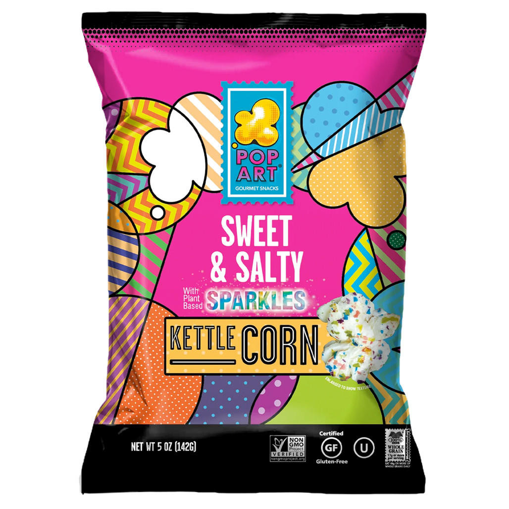 Pop Art Popcorn Sweet & Salty with Sparkles, 142g The Gourmet Warehouse