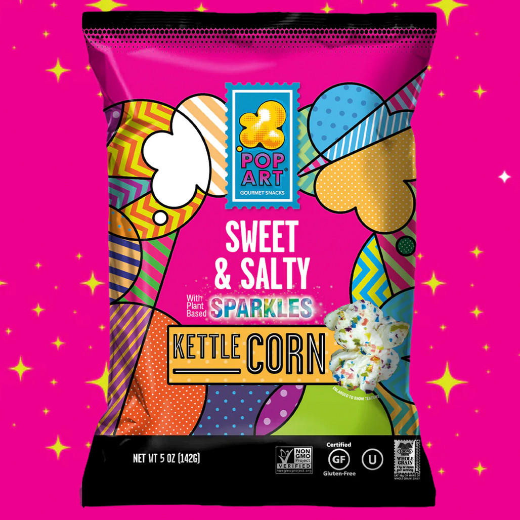 Pop Art Popcorn Sweet & Salty with Sparkles, 142g The Gourmet Warehouse