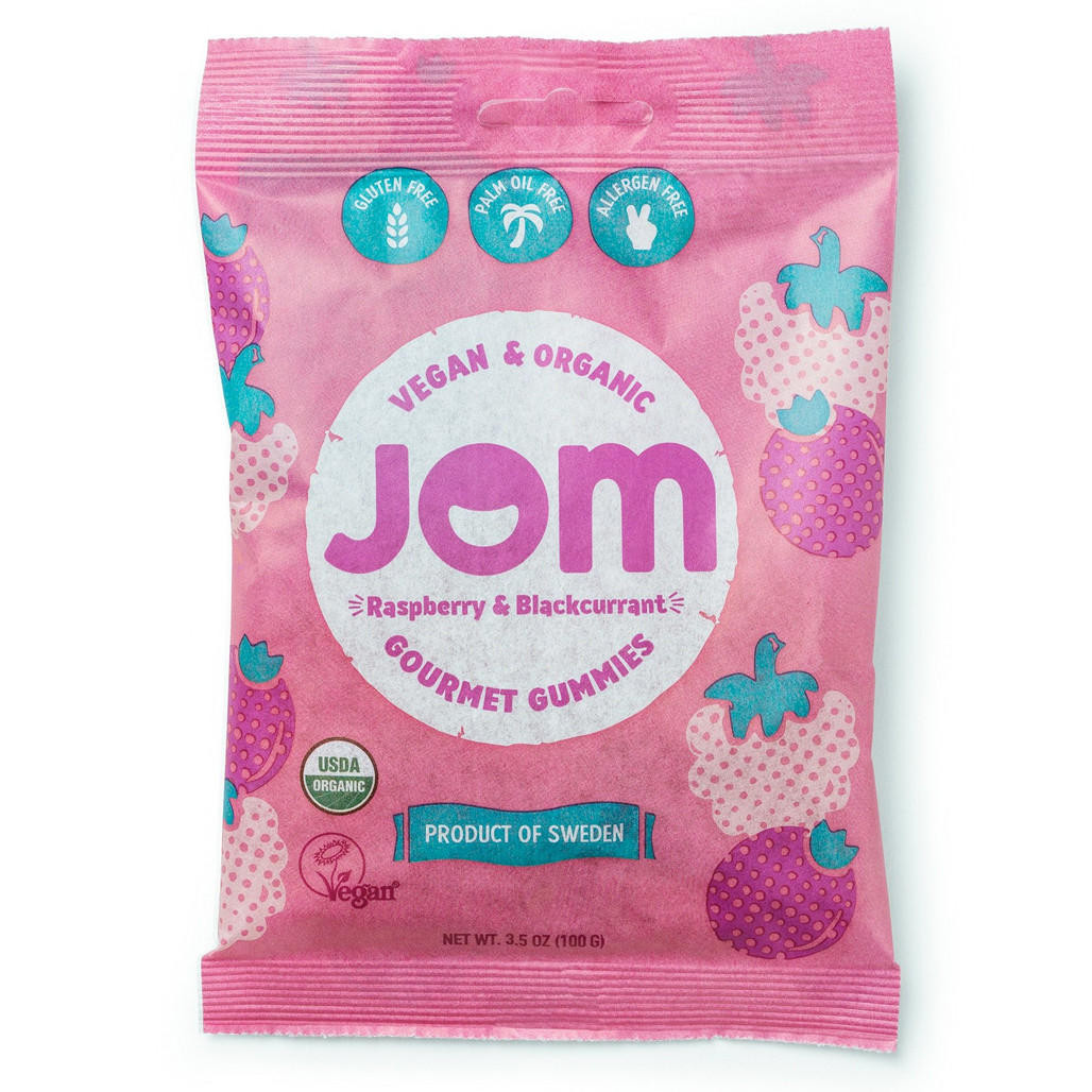 JOM - Raspberry & Blackcurrant Gummies, 100g - The Gourmet Warehouse