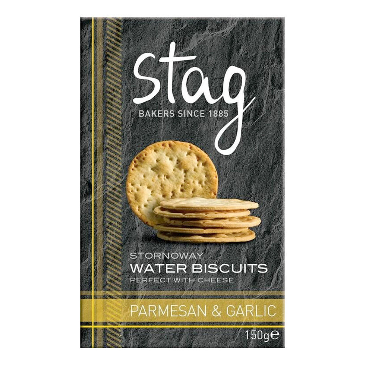 Water Biscuits Parmesan & Garlic, 150g The Gourmet Warehouse