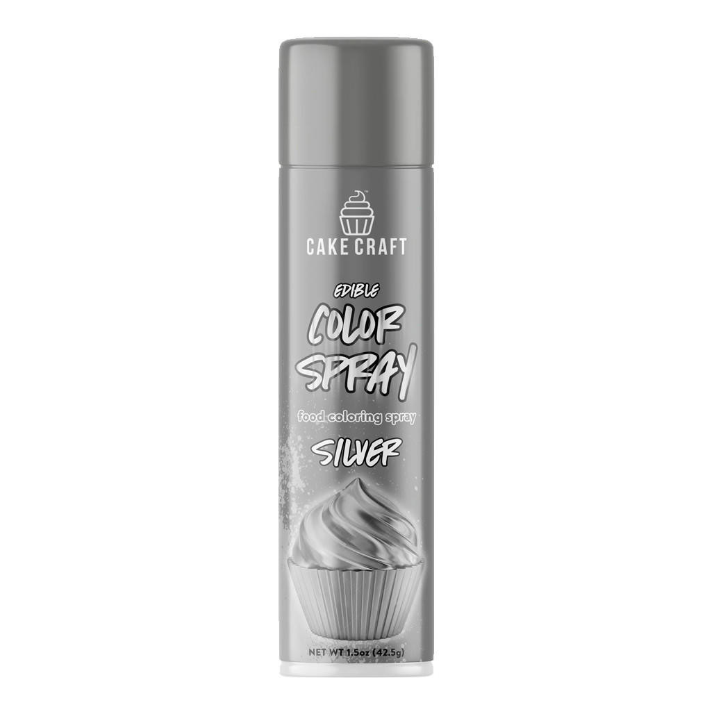Edible Food Colour Spray - Silver, 1.5 oz. - The Gourmet Warehouse