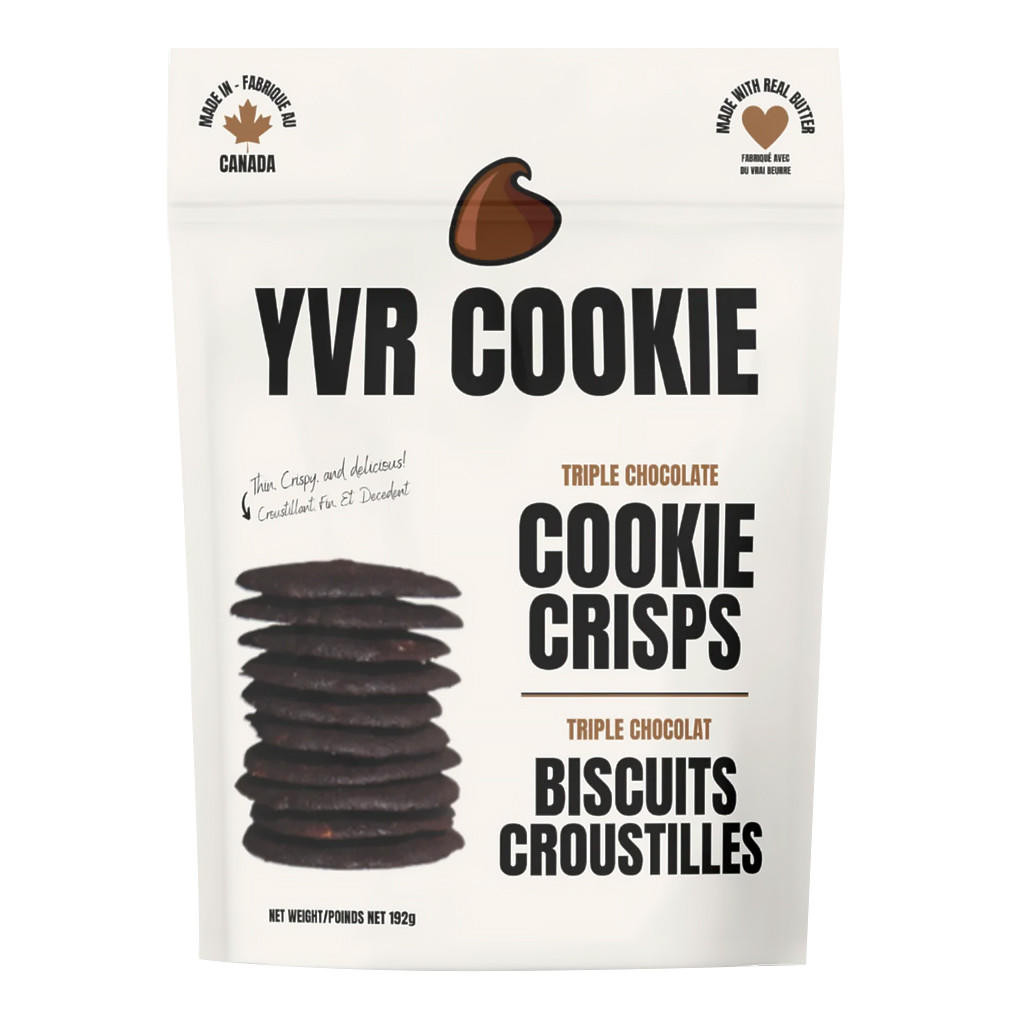 Cookie Crisps - Triple Chocolate Biscuits, 192g - The Gourmet