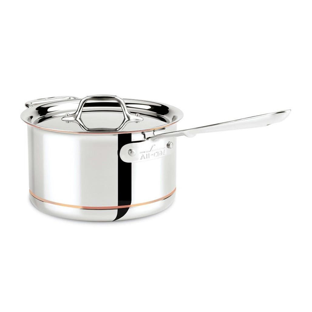調理器具 All-Clad Copper Core Sauce Pan 4Q Saucepan - 5-Ply Stainless Copper Core, 4Qt - The Gourmet Warehouse