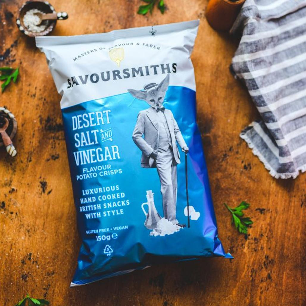 Desert Salt & Vinegar Potato Chips - Hand Cooked, 150g - The Gourmet ...