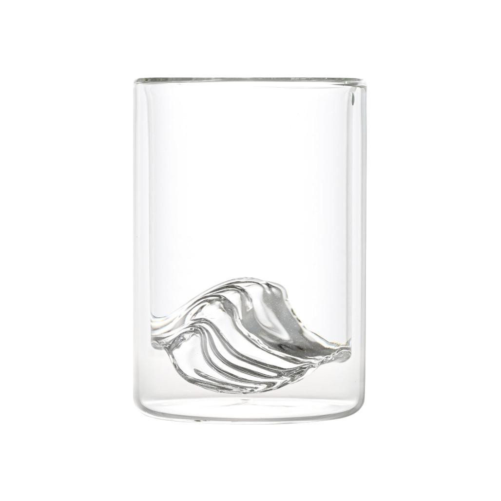 Wave Glass - Double Walled, 11.3oz - The Gourmet Warehouse
