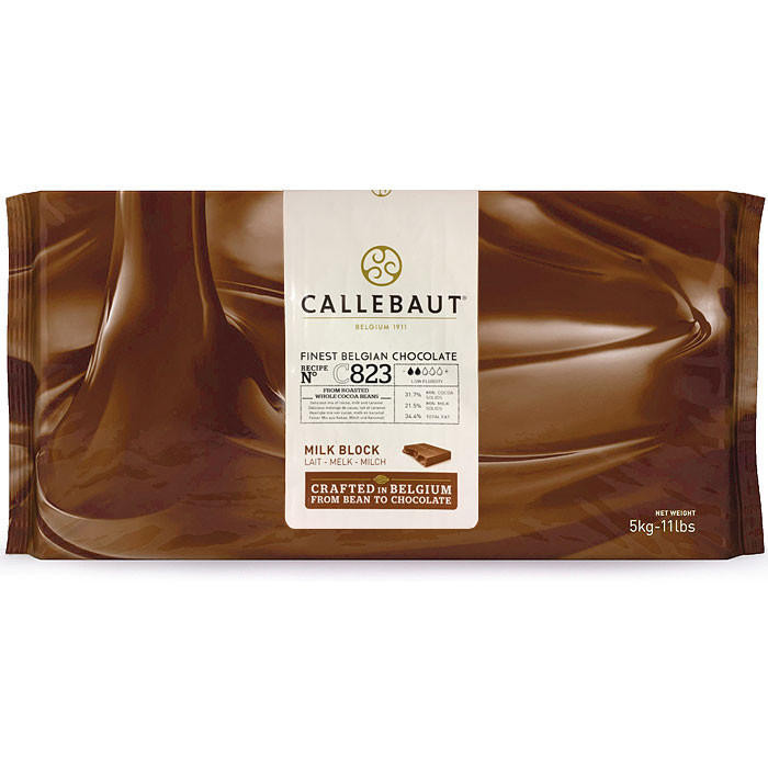 Finest Belgian C823 - 31.7% Milk Chocolate Slab, 5kg - The Gourmet