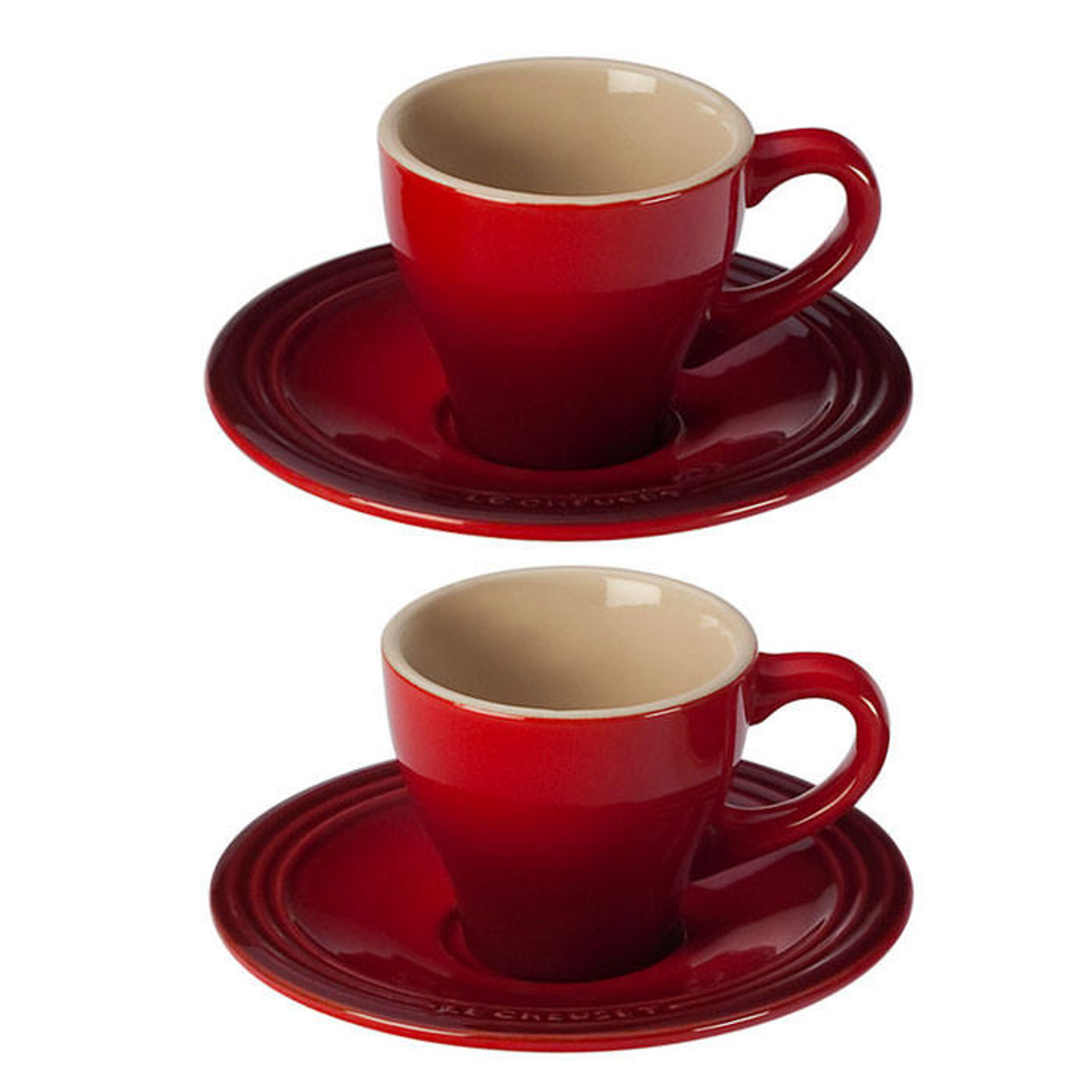 Cerise Espresso Cup & Saucer, Set of 2 - The Gourmet Warehouse