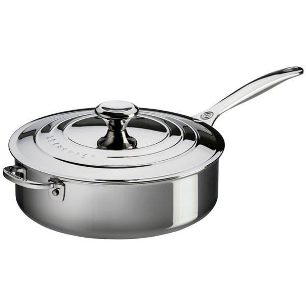 Sauté Pan - Tri-Ply Stainless Steel, 4.3L - The Gourmet Warehouse