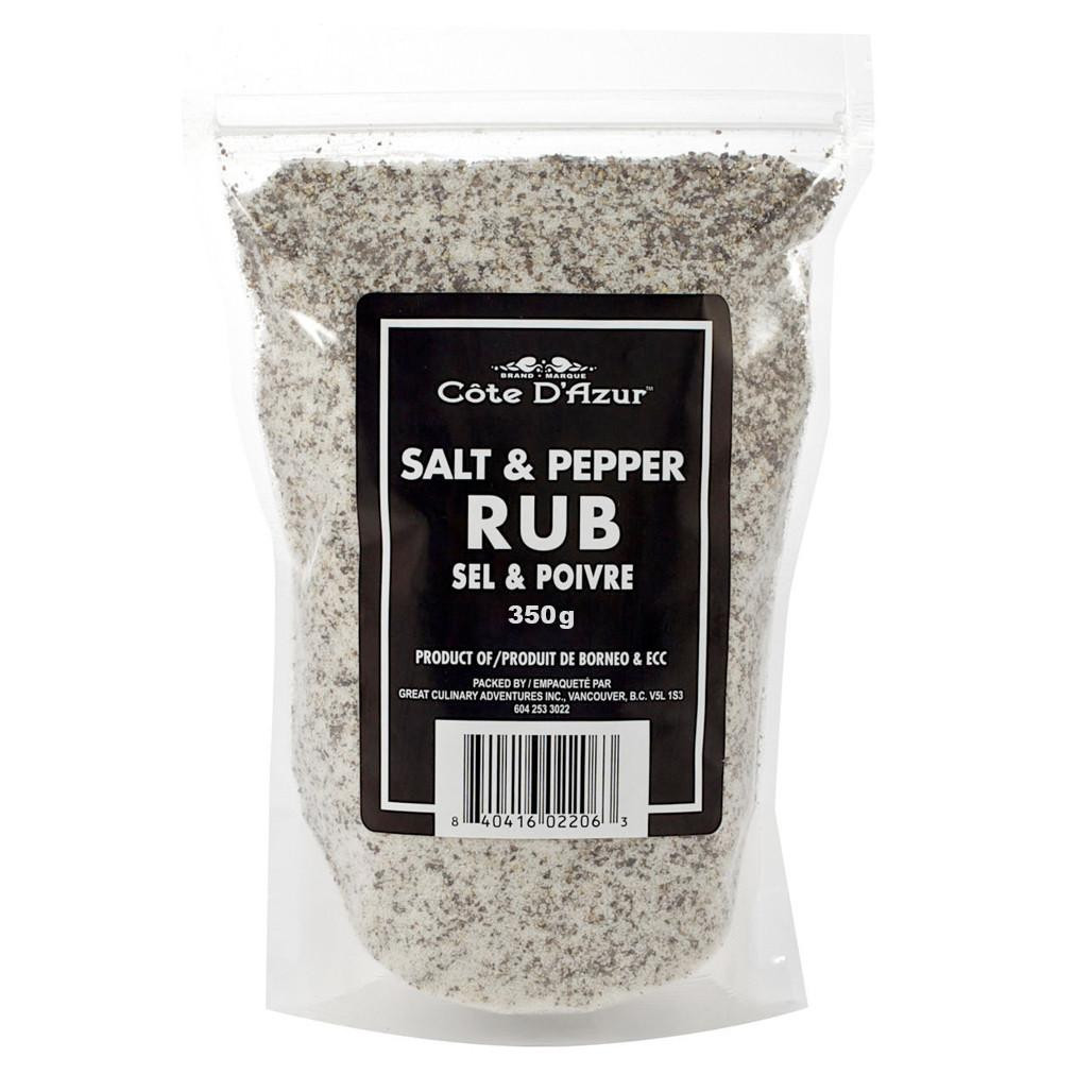 Salt & Pepper Rub - Zip Bag, 350g - The Gourmet Warehouse