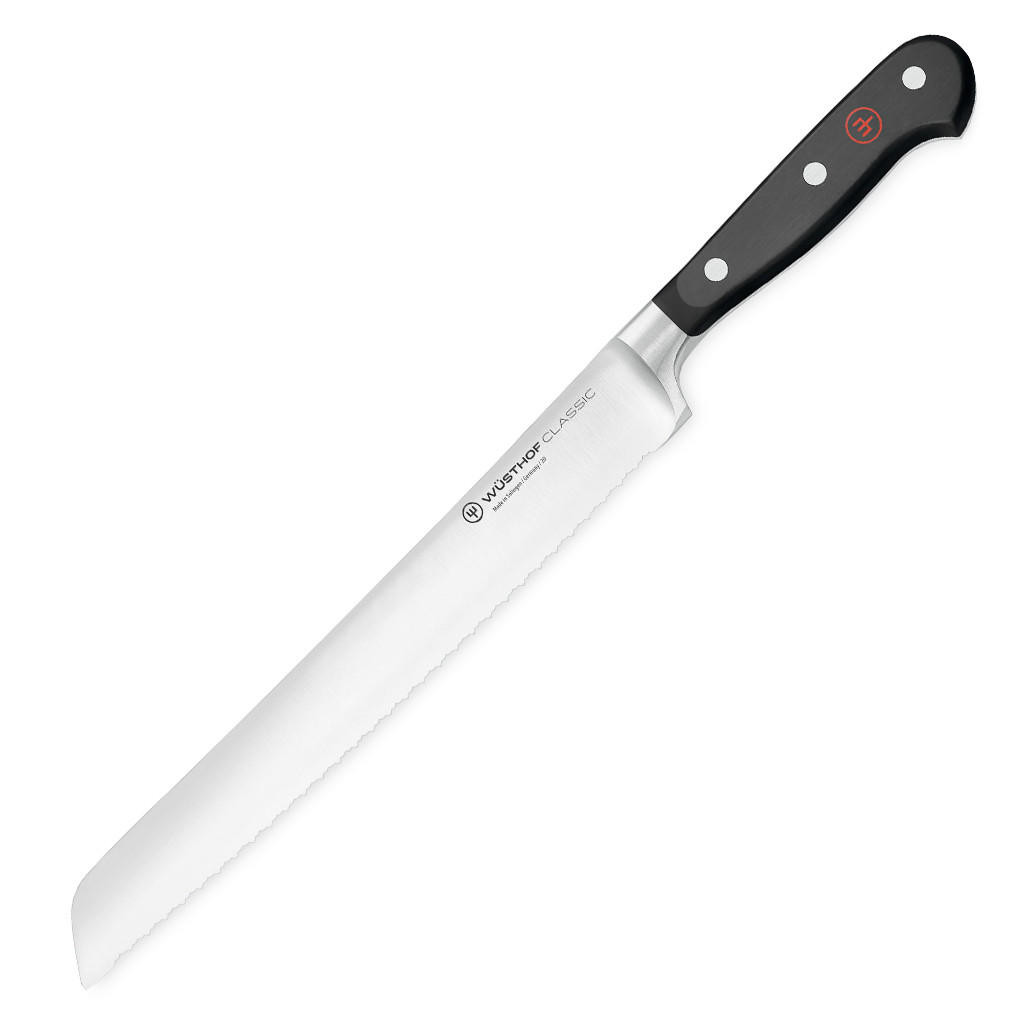 Classic Double-Serrated Bread Knife - Black, 9-in - The Gourmet