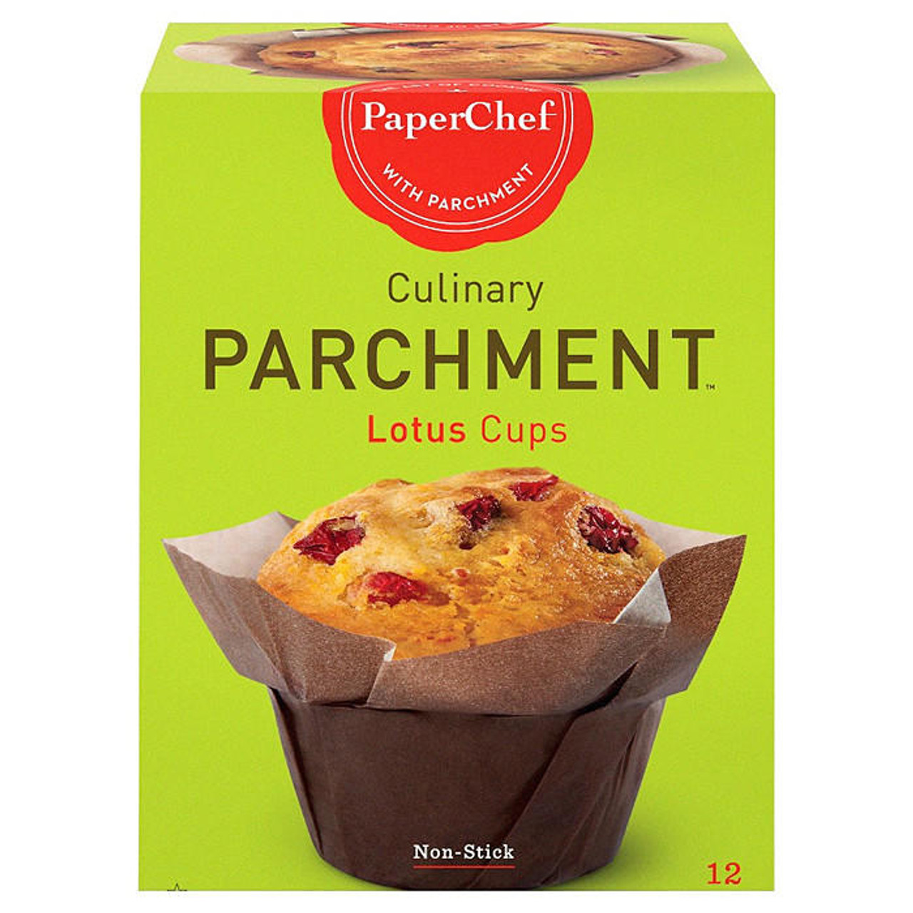 Paper Chef Culinary Parchment Baking Cups, Nonstick, Large - 60 cups
