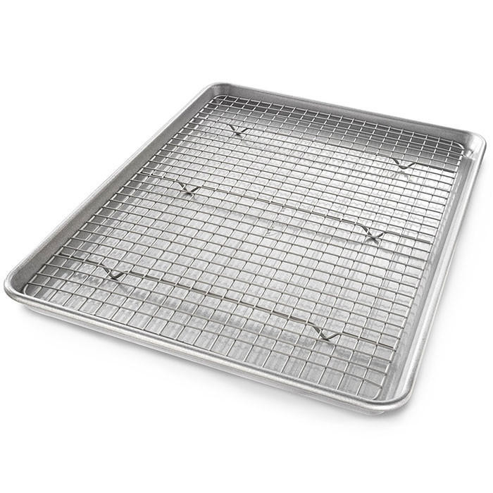 Half Sheet Nonstick Cooling Rack and Pan Set The Gourmet Warehouse
