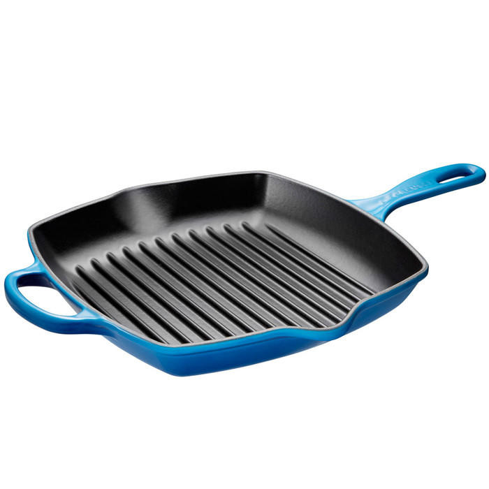 LE CREUSET ブルー　26 Blueberry Square Skillet Grill, 26cm - The Gourmet Warehouse