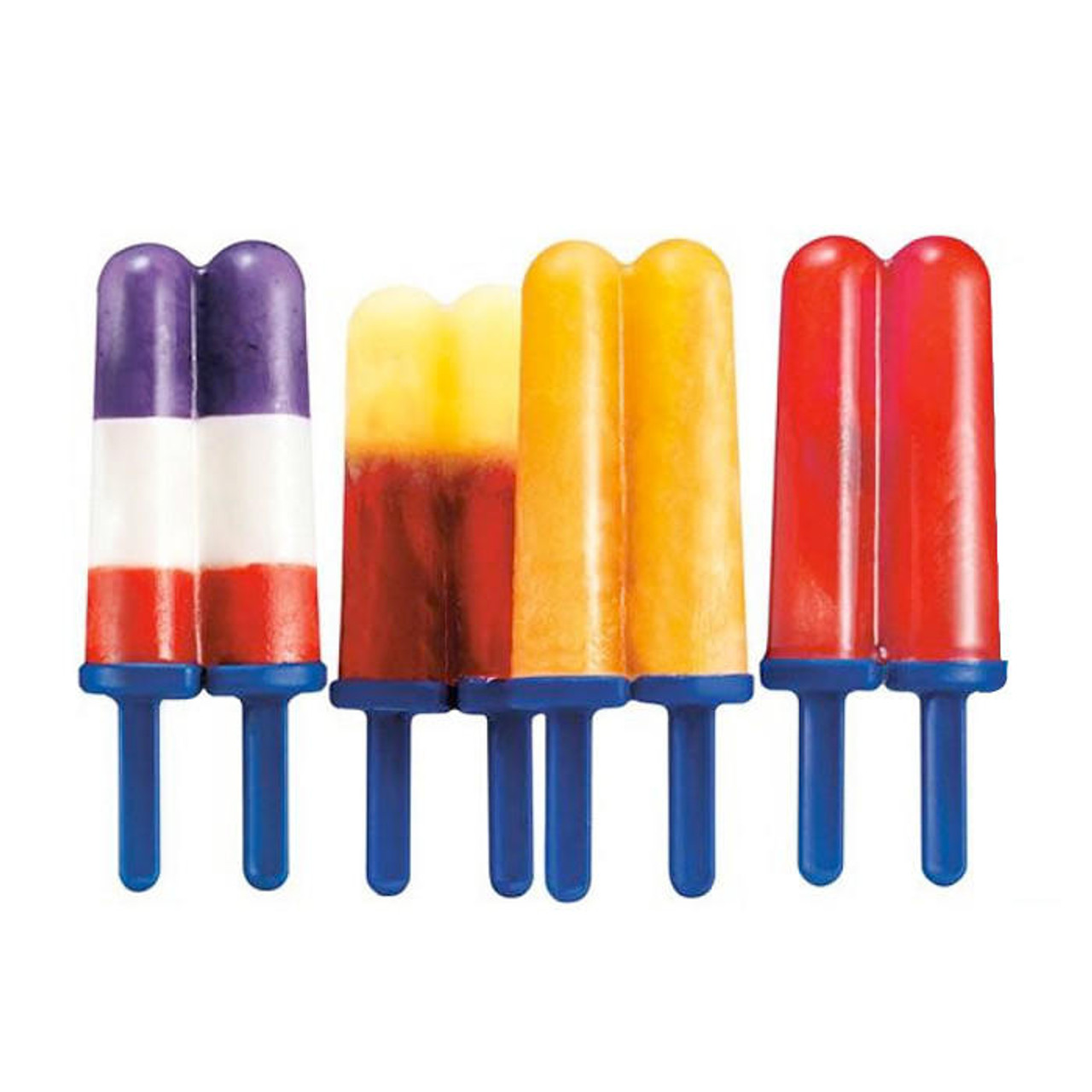 Tovolo Groovy Ice Pop Molds, Drip-Guard Handle, 4 Ounce Popsicles, Set of  6, Yellow