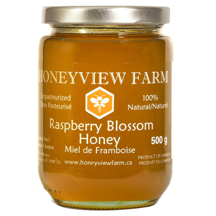 Raspberry Blossom Liquid Honey Canada Amber, 500g The