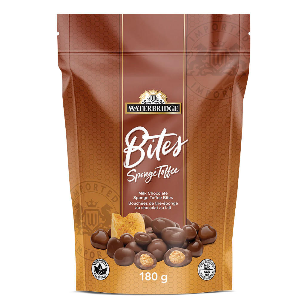 Just Toffee Sponge Toffee Bites Pouch, 180g The Gourmet Warehouse