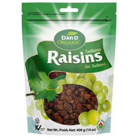 DAN D PAK Sultana Raisins - Organic, 400g 