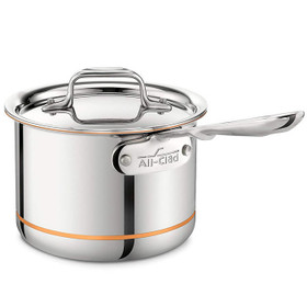 Saucepan - 5-Ply Stainless Copper Core, 4Qt - The Gourmet Warehouse