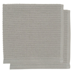 NOW DESIGNS Ripple Square Dishcloths - London Grey, Set of 2