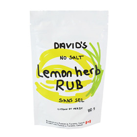 DAVID'S Lemon Herb Rub - No Salt, 110g