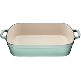 LE CREUSET. Sage Rectangular Roaster, 4.9L