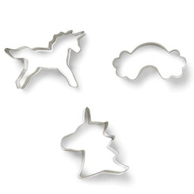 FOX RUN Unicorn Stainless Steel Cookie Cutters, Set of 3