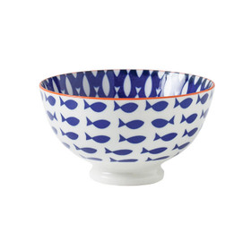 TORRE & TAGUS Kiri Porcelain Small Bowl - Fish, 4.5-in