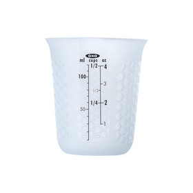 OXO GOOD GRIPS Mini Squeeze & Pour Silicone Measuring Cup, 0.5 Cup