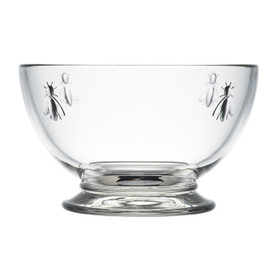 LA ROCHERE Bee Glass Cereal Footed Bowl, 60cl