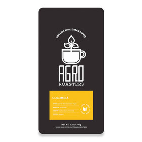 AGRO ROASTERS Colombia Organic Coffee Bean - Light Roast, 340g
