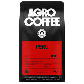 AGRO COFFEE Peru Organic Coffee Bean - Medium Roast, 340g 