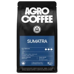 AGRO COFFEE Sumatra Organic Coffee Bean - Dark Roast, 340g 