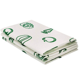 FOX RUN Fridge Bin Liners - White & Green, 3 Pack
