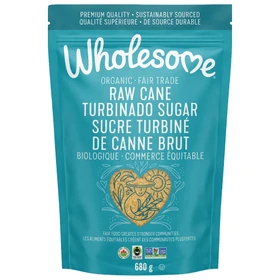 WHOLESOME SWEETENERS Raw Cane Turbinado Sugar - Organic, 680g
