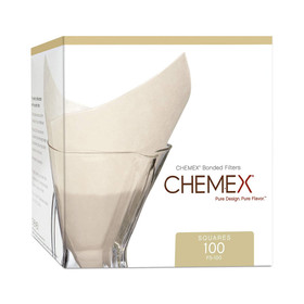 CHEMEX Paper Filters Square - White, 100-Pack